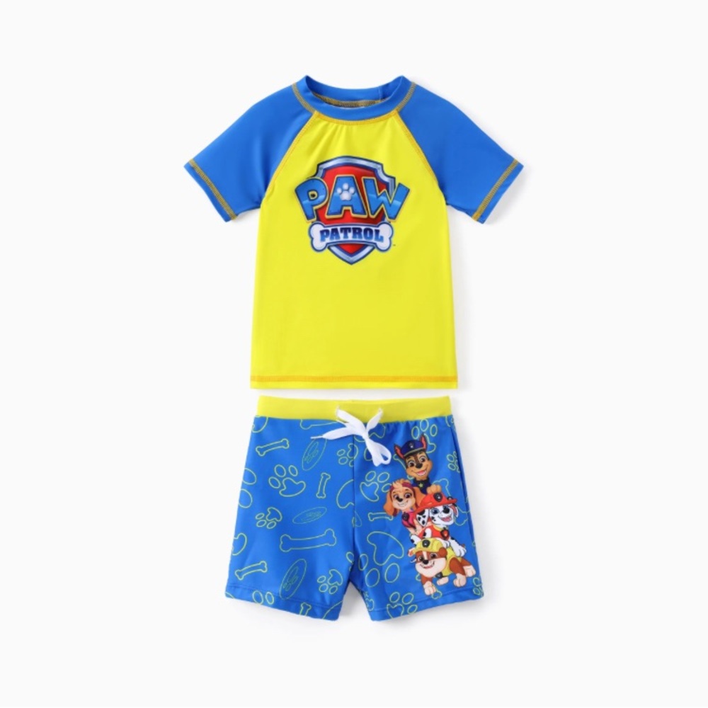 PAW Patrol Toddler Boy 2pcsChase Marshall Rubble Tops and Trunks Swimsuit